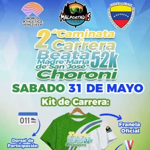 2da Caminata / Carrera Beata Madre María de San José Choroní (52Km)